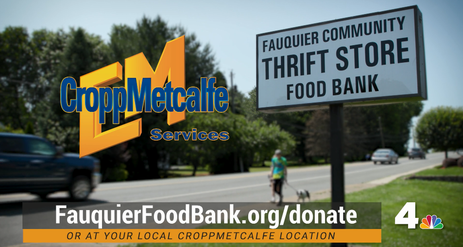 NBC4 feature about the CroppMetcalfe food drive to support the Fauquier Community Food Bank in June.